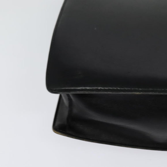 CELINE Shoulder Bag Leather Black Gold Auth bs24994