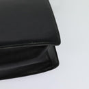 CELINE Shoulder Bag Leather Black Gold Auth bs24994-17