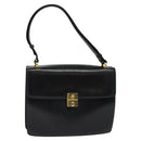 CELINE Shoulder Bag Leather Black Gold Auth bs24994-2