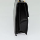 CELINE Shoulder Bag Leather Black Gold Auth bs24994-4