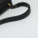 CELINE Shoulder Bag Leather Black Gold Auth bs24994-7