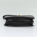 CELINE Shoulder Bag Leather Black Gold Auth bs24994-5