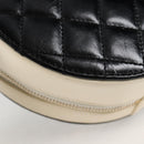 CHANEL Matelasse COCO Mark Chain Round Rope Bag Leather Black CC Auth bs25005SAM-17