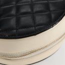 CHANEL Matelasse COCO Mark Chain Round Rope Bag Leather Black CC Auth bs25005A-18