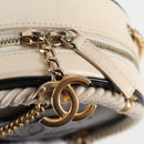 CHANEL Matelasse COCO Mark Chain Round Rope Bag Leather Black CC Auth bs25005A-9