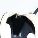 CHANEL Matelasse COCO Mark Chain Round Rope Bag Leather Black CC Auth bs25005A-22