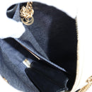 CHANEL Matelasse COCO Mark Chain Round Rope Bag Leather Black CC Auth bs25005A-24