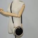 CHANEL Matelasse COCO Mark Chain Round Rope Bag Leather Black CC Auth bs25005SAM-25