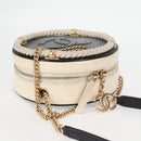 CHANEL Matelasse COCO Mark Chain Round Rope Bag Leather Black CC Auth bs25005A-6