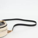 CHANEL Matelasse COCO Mark Chain Round Rope Bag Leather Black CC Auth bs25005A-14