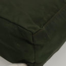 PRADA Hand Bag Nylon Khaki Silver Auth bs25012-9