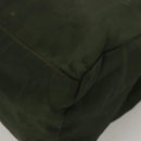PRADA Hand Bag Nylon Khaki Silver Auth bs25012-14