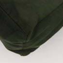 PRADA Hand Bag Nylon Khaki Silver Auth bs25012-16