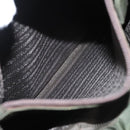 PRADA Hand Bag Nylon Khaki Silver Auth bs25012-11