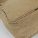 PRADA Shoulder Bag Nylon Beige Silver Auth bs25014-13