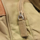 PRADA Shoulder Bag Nylon Beige Silver Auth bs25014-16