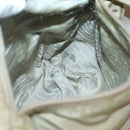 PRADA Shoulder Bag Nylon Beige Silver Auth bs25014-20