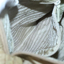 PRADA Shoulder Bag Nylon Beige Silver Auth bs25014-22