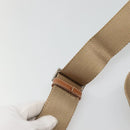 PRADA Shoulder Bag Nylon Beige Silver Auth bs25014-8