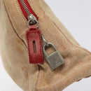 PRADA Hand Bag Canvas Red Silver Auth bs25015-10