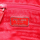 PRADA Hand Bag Canvas Red Silver Auth bs25015-17