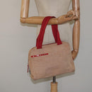 PRADA Hand Bag Canvas Red Silver Auth bs25015-21