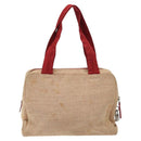 PRADA Hand Bag Canvas Red Silver Auth bs25015-2