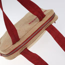 PRADA Hand Bag Canvas Red Silver Auth bs25015-6