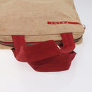 PRADA Hand Bag Canvas Red Silver Auth bs25015-7