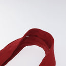 PRADA Hand Bag Canvas Red Silver Auth bs25015-8