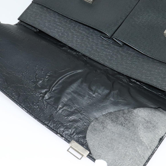 LOUIS VUITTON Taiga Serviette Kazan Business Bag Ardoise M30802 LV Auth bs25031