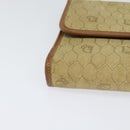 Christian Dior Honeycomb Canvas Chain Shoulder Bag Beige Gold Auth bs25041-9