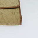 Christian Dior Honeycomb Canvas Chain Shoulder Bag Beige Gold Auth bs25041-14