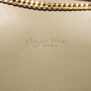 Christian Dior Honeycomb Canvas Chain Shoulder Bag Beige Gold Auth bs25041-17