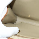 Christian Dior Honeycomb Canvas Chain Shoulder Bag Beige Gold Auth bs25041-19