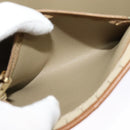 Christian Dior Honeycomb Canvas Chain Shoulder Bag Beige Gold Auth bs25041-20