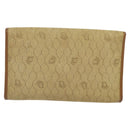 Christian Dior Honeycomb Canvas Chain Shoulder Bag Beige Gold Auth bs25041-2