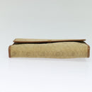 Christian Dior Honeycomb Canvas Chain Shoulder Bag Beige Gold Auth bs25041-5