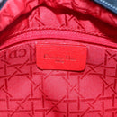 Christian Dior Canage Hand Bag Nylon Navy Gold Auth bs25043-15