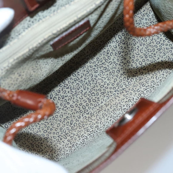 CARTIER Tote Bag Leather Brown Auth bs25048