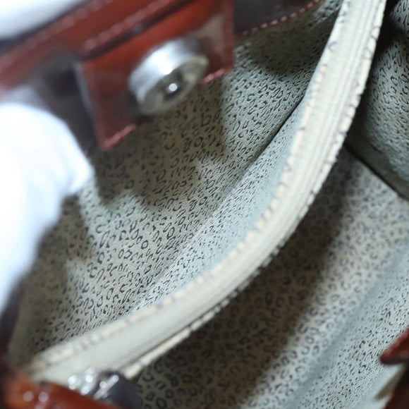 CARTIER Tote Bag Leather Brown Auth bs25048