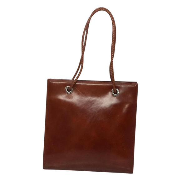 CARTIER Tote Bag Leather Brown Auth bs25048