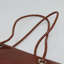 CARTIER Tote Bag Leather Brown Auth bs25048-8
