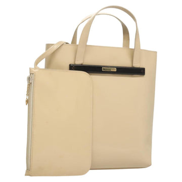 GUCCI Hand Bag Enamel Beige 000 2058 0558 0 Auth bs25058