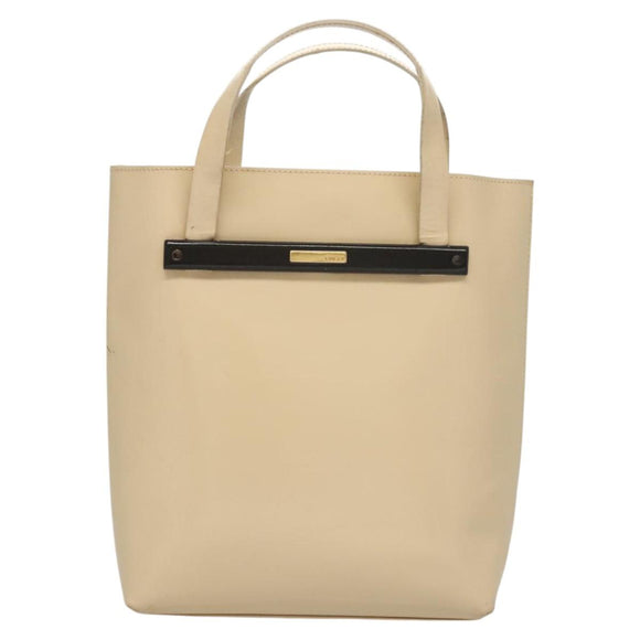 GUCCI Hand Bag Enamel Beige 000 2058 0558 0 Auth bs25058