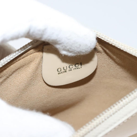 GUCCI Hand Bag Enamel Beige 000 2058 0558 0 Auth bs25058