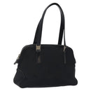 Salvatore Ferragamo Vala Shoulder Bag Nylon Black Silver Auth bs25066-1