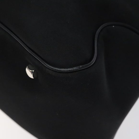 Salvatore Ferragamo Vala Shoulder Bag Nylon Black Silver Auth bs25066