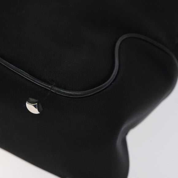 Salvatore Ferragamo Vala Shoulder Bag Nylon Black Silver Auth bs25066