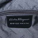 Salvatore Ferragamo Vala Shoulder Bag Nylon Black Silver Auth bs25066-12